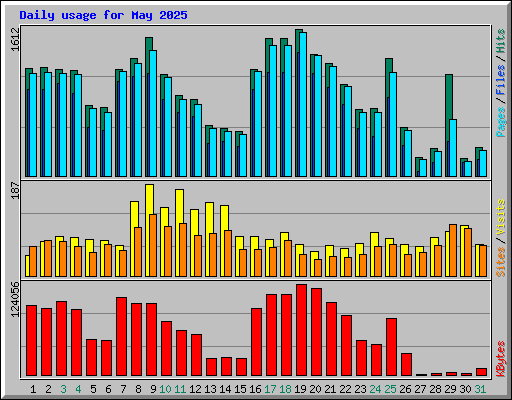 Daily usage for May 2025