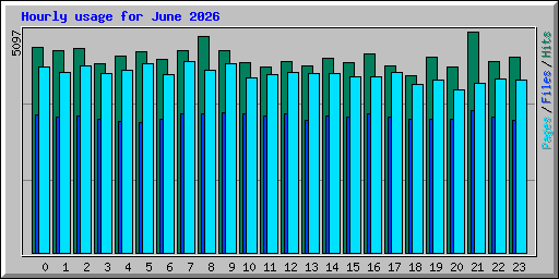 Hourly usage for June 2026